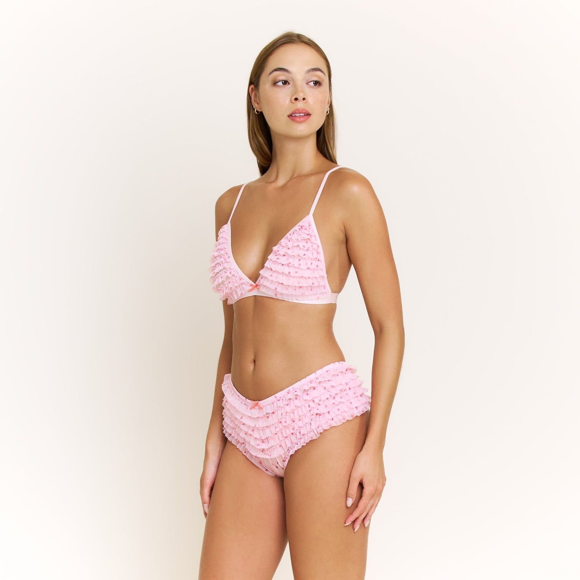 Rumba Bralette in Marzipan Hearts - -