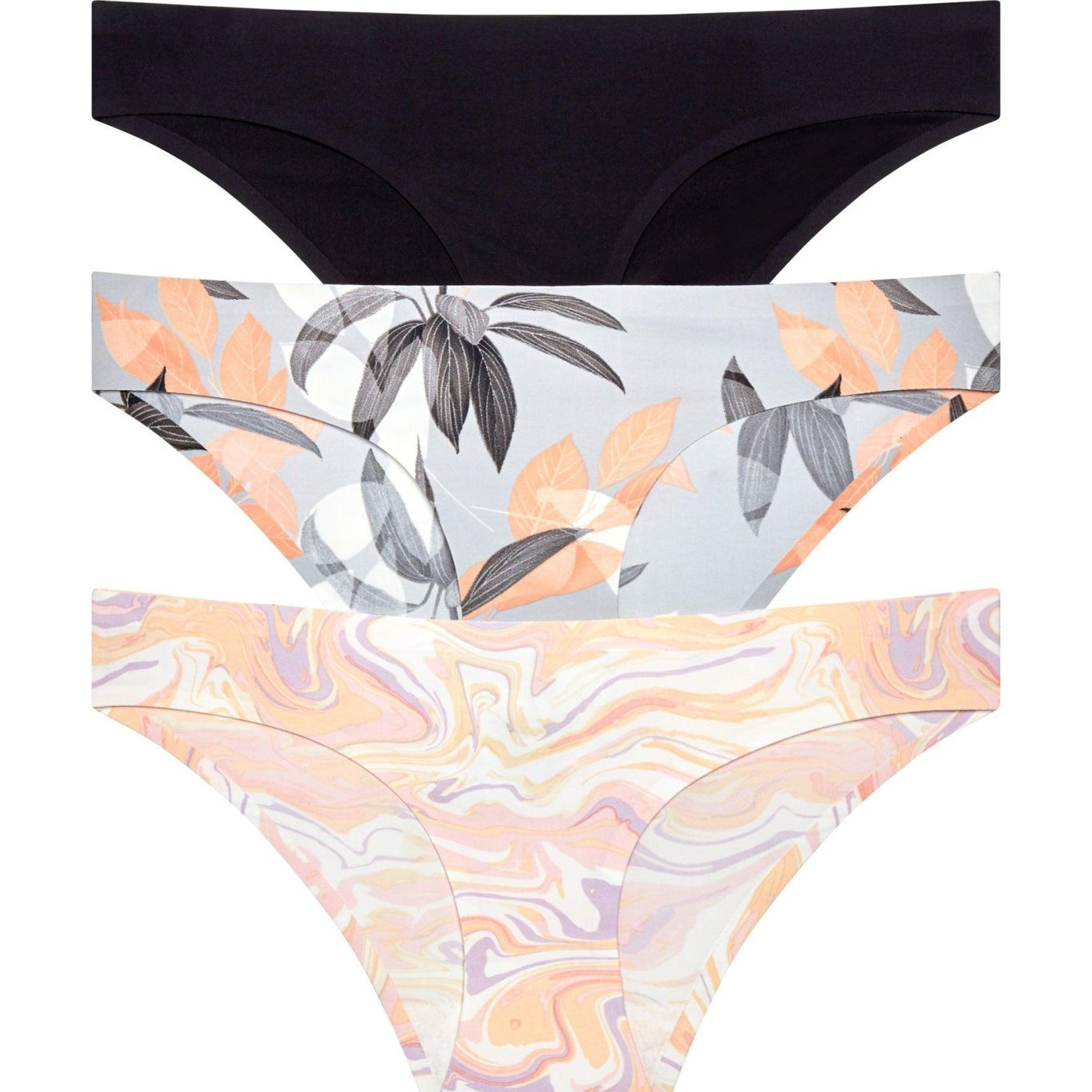 Skinz Hipster 3-Pack - Panty - Black Grey Tropical Zion Marble