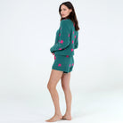 Snow Angel Lounge Top in Bayberry Stars - Sleepwear & Loungewear -