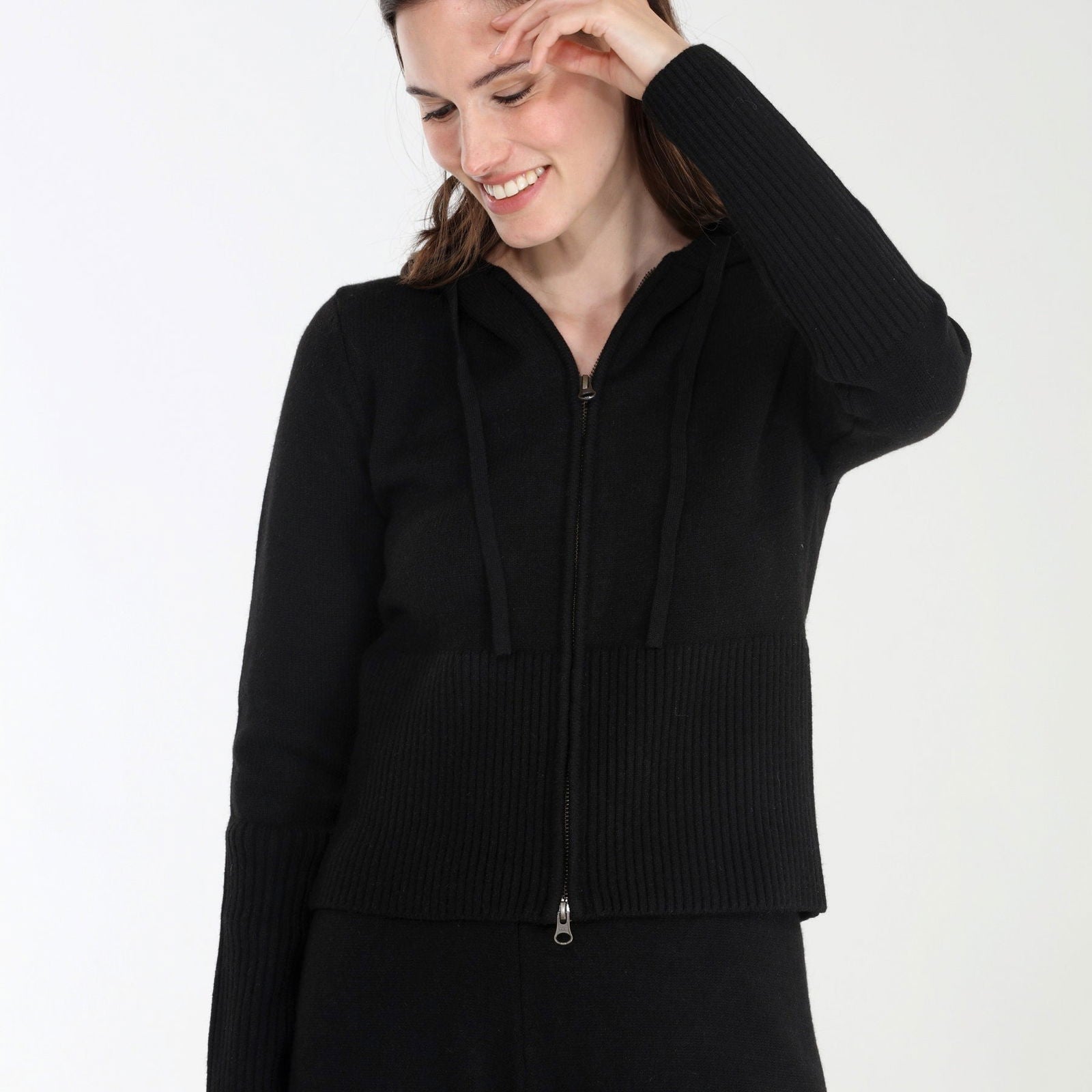 Spice It Up Zip Hoodie In Black - Loungewear -