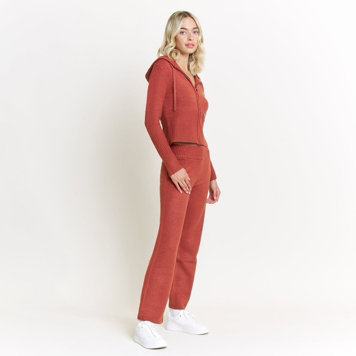 Spice It Up Zip Hoodie In Copper - Loungewear -