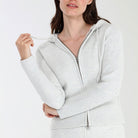 Spice It Up Zip Hoodie In Oatmeal - Loungewear -