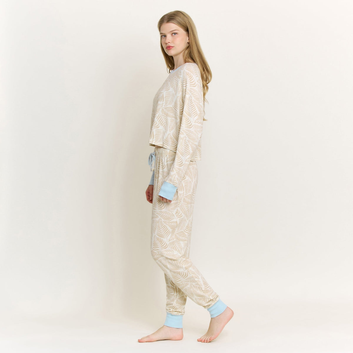 Star Seeker Long Cuff Set in Palm Rays - Sleepwear & Loungewear -