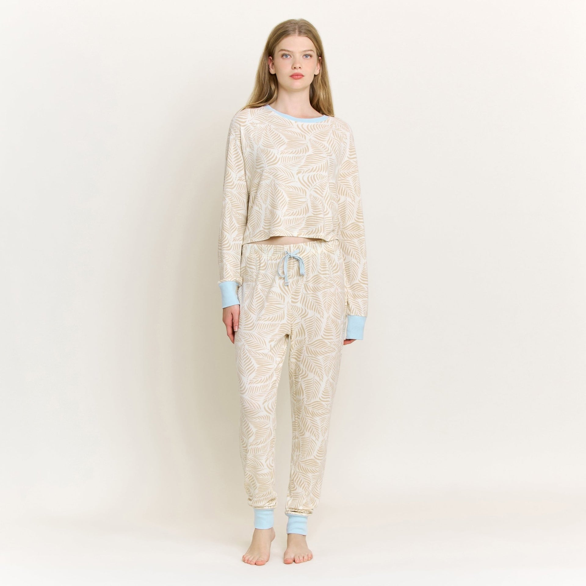 Star Seeker Long Cuff Set in Palm Rays - Sleepwear & Loungewear - XL