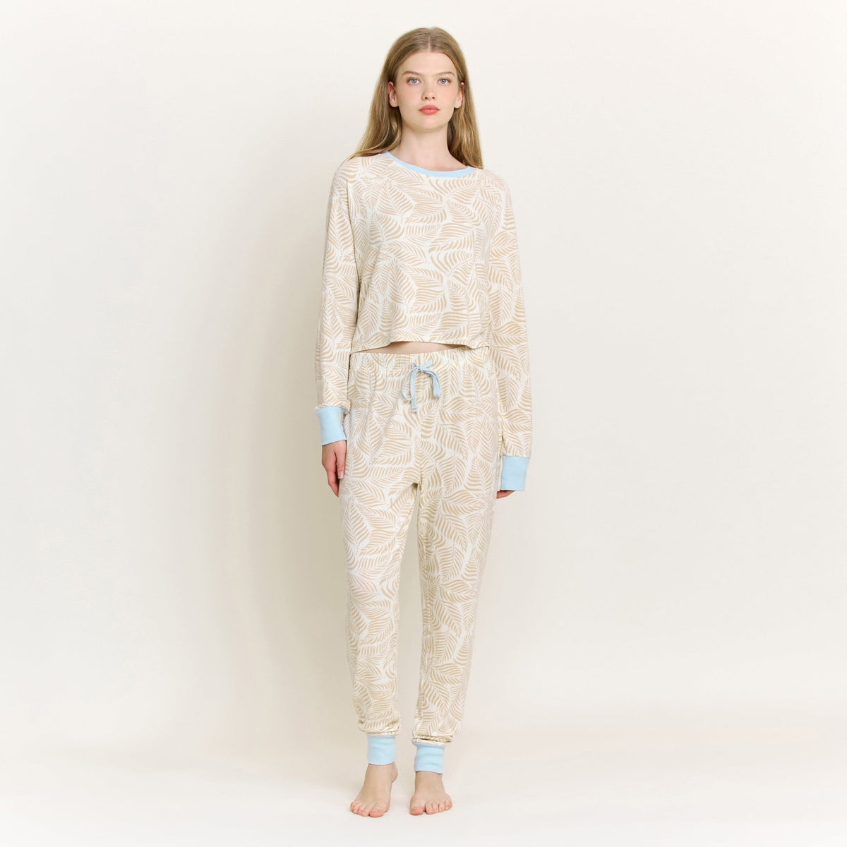 Star Seeker Long Cuff Set in Palm Rays - Sleepwear & Loungewear - XL