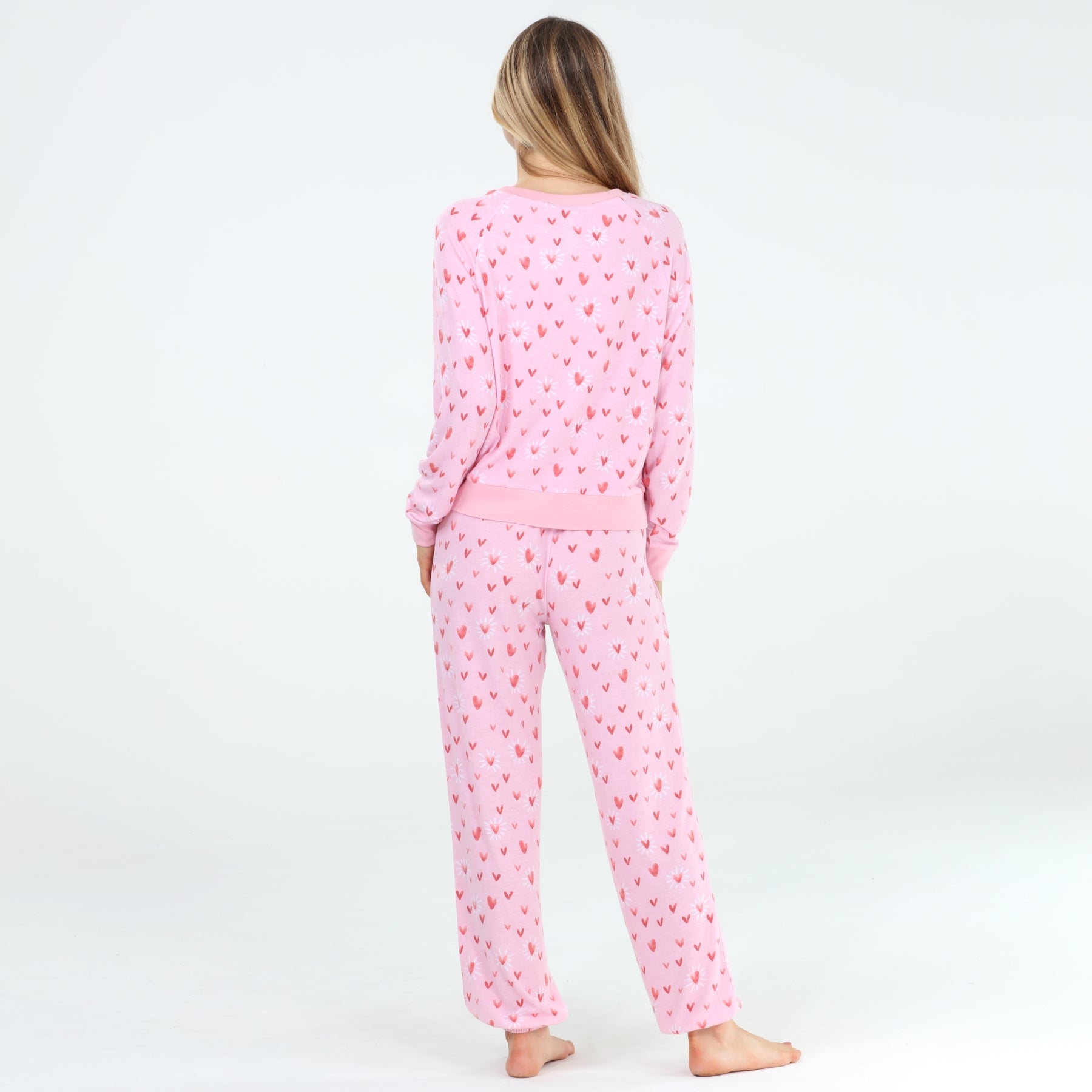 Star Seeker Long Set In Amour Hearts - Loungewear -