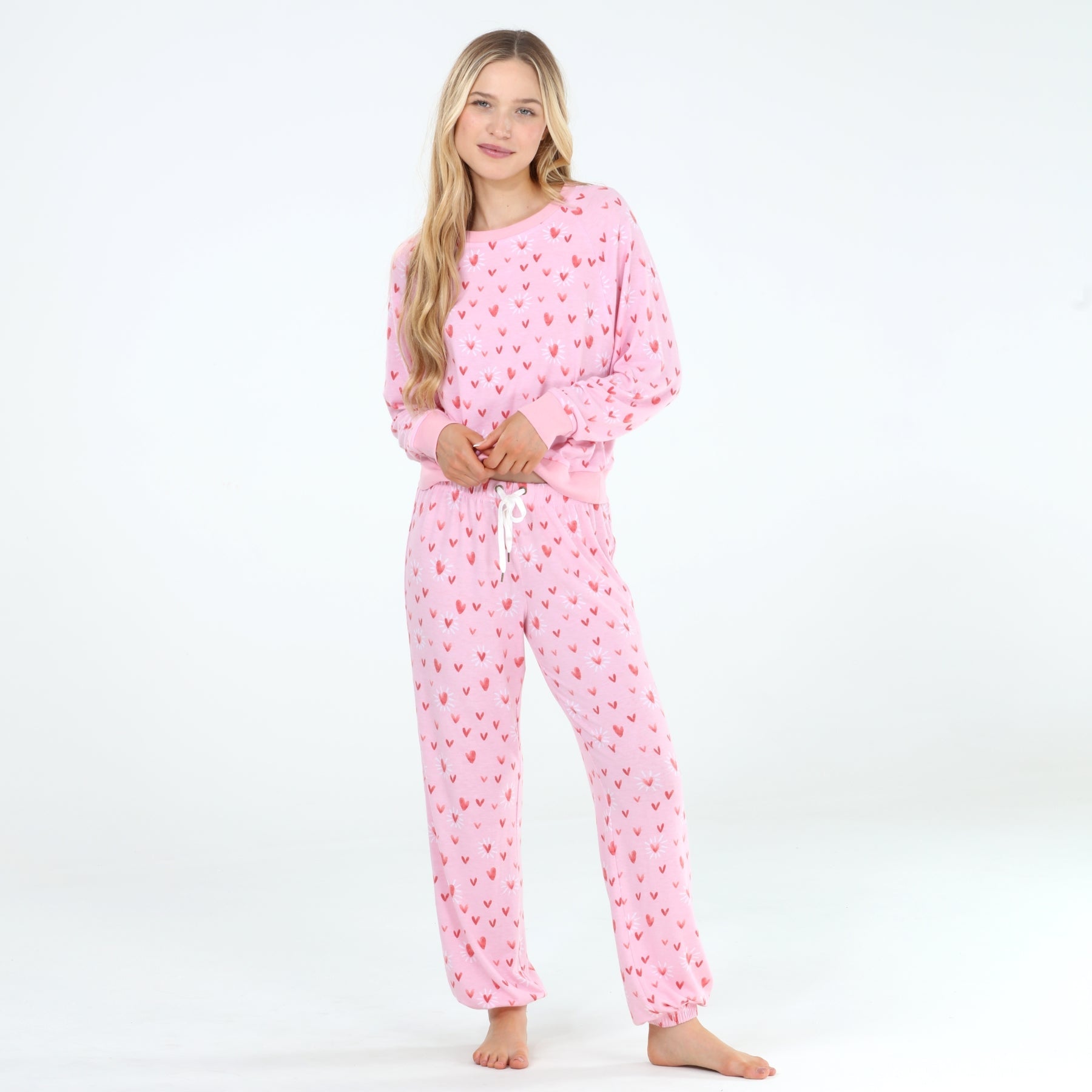 Star Seeker Long Set In Amour Hearts - Loungewear - X-Large