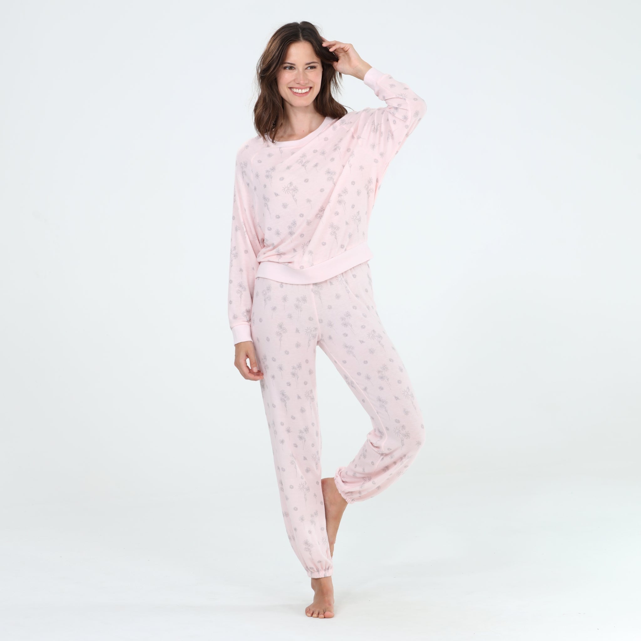 Star Seeker Long Set In Ballet Bouquets - Loungewear -