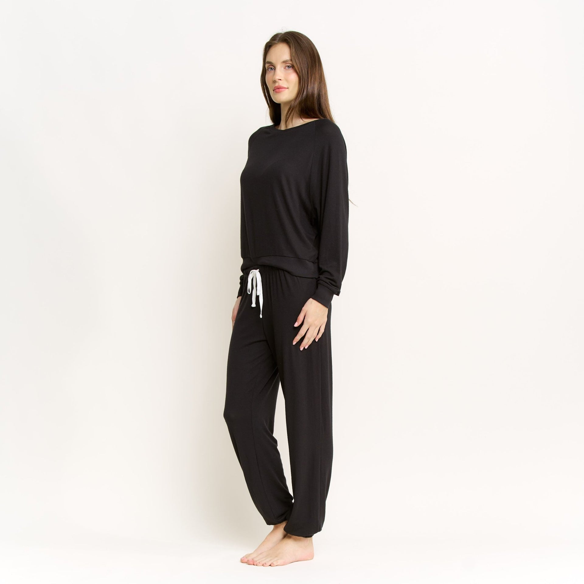 Star Seeker Long Set in Black - Sleepwear & Loungewear -