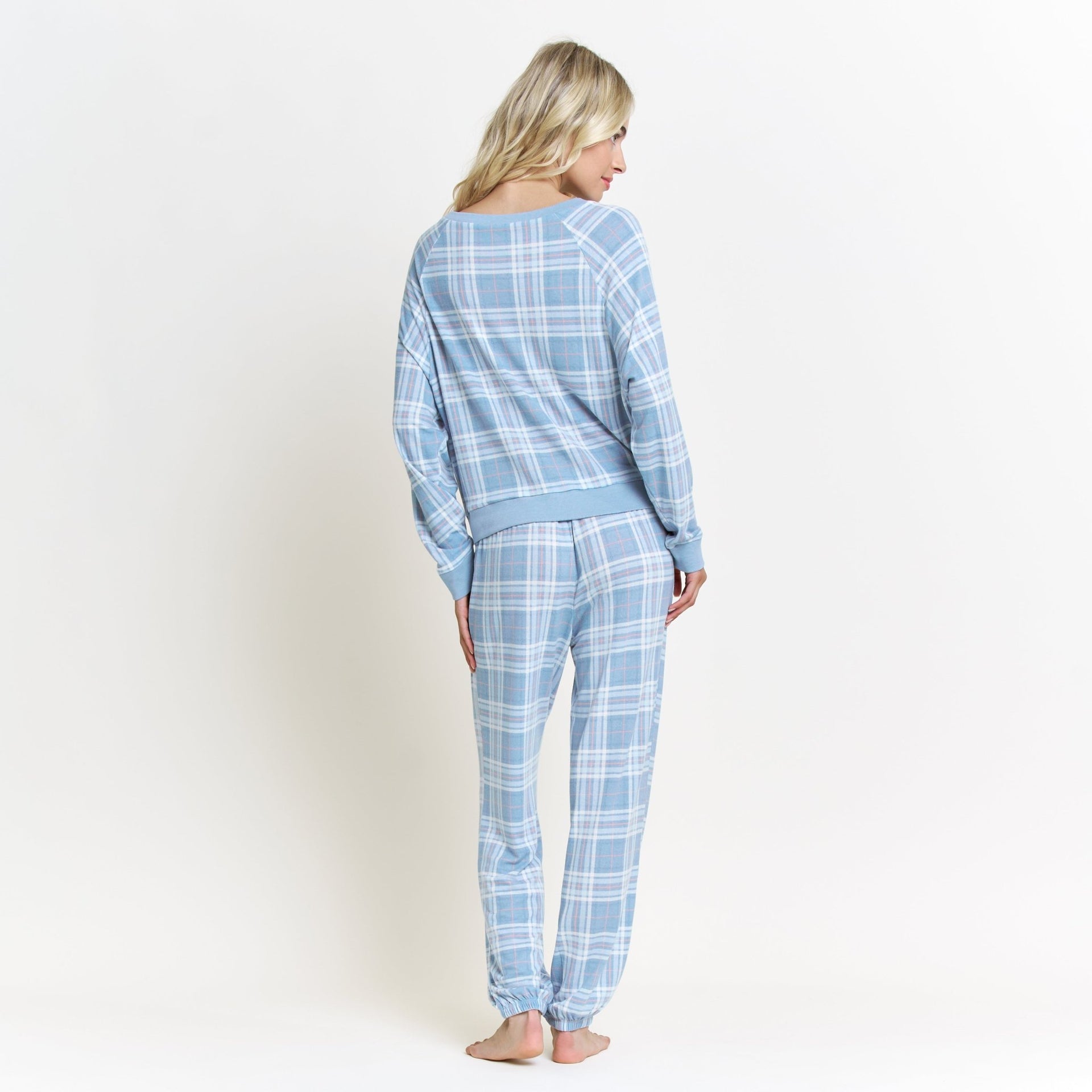 Star Seeker Long Set in Chambray Plaid - Sleepwear & Loungewear -