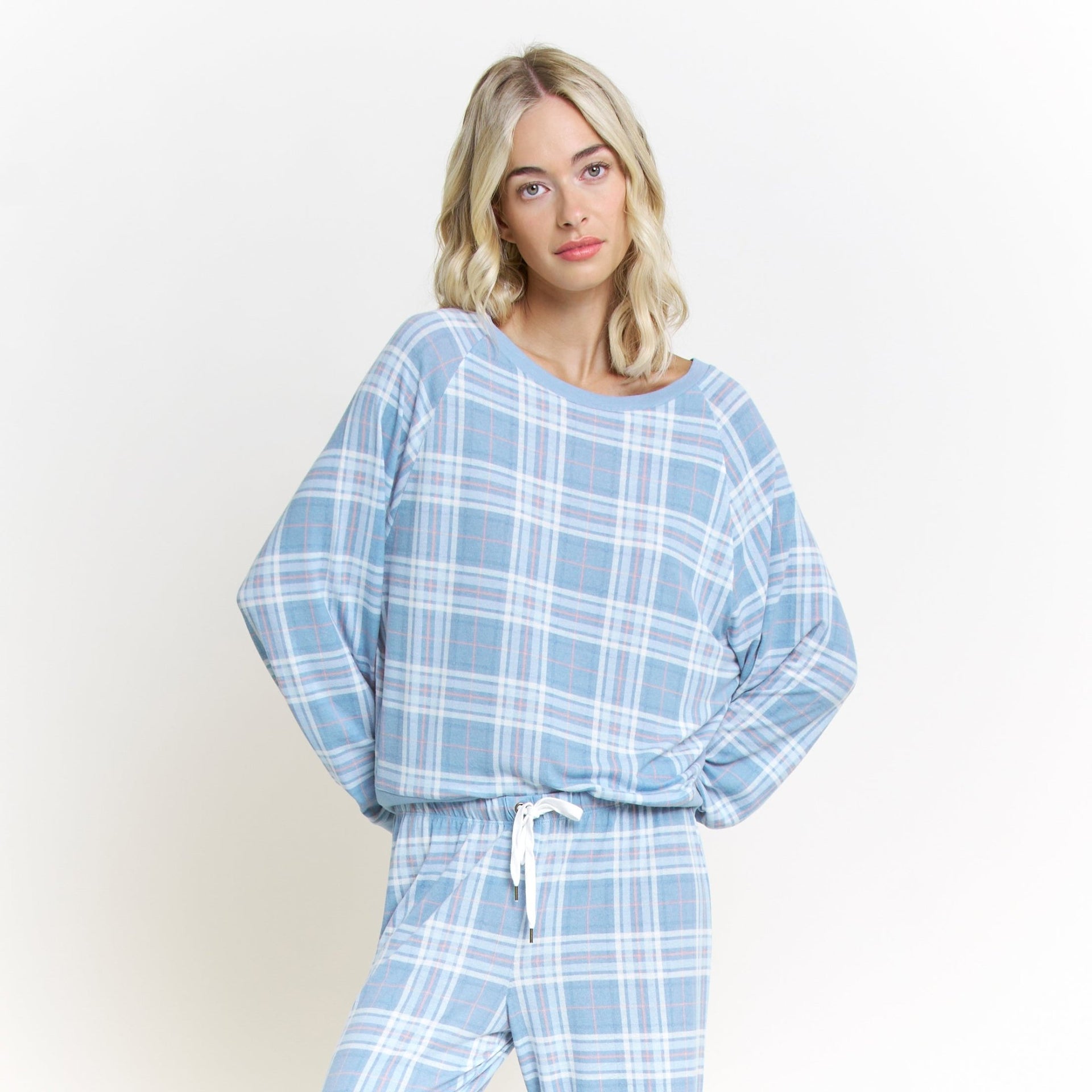 Star Seeker Long Set in Chambray Plaid - Sleepwear & Loungewear -