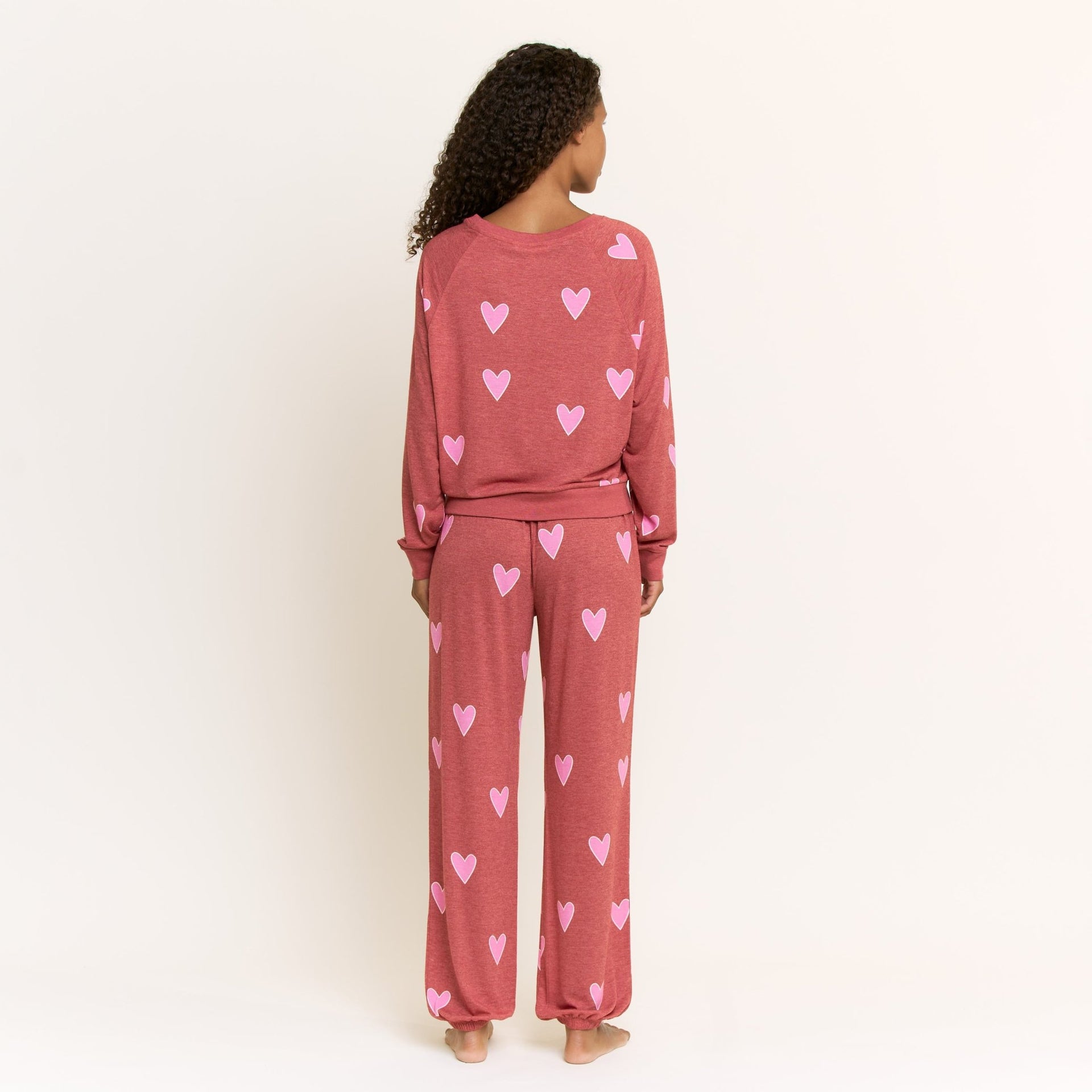 Star Seeker Long Set in Cherry Hearts - Sleepwear & Loungewear -