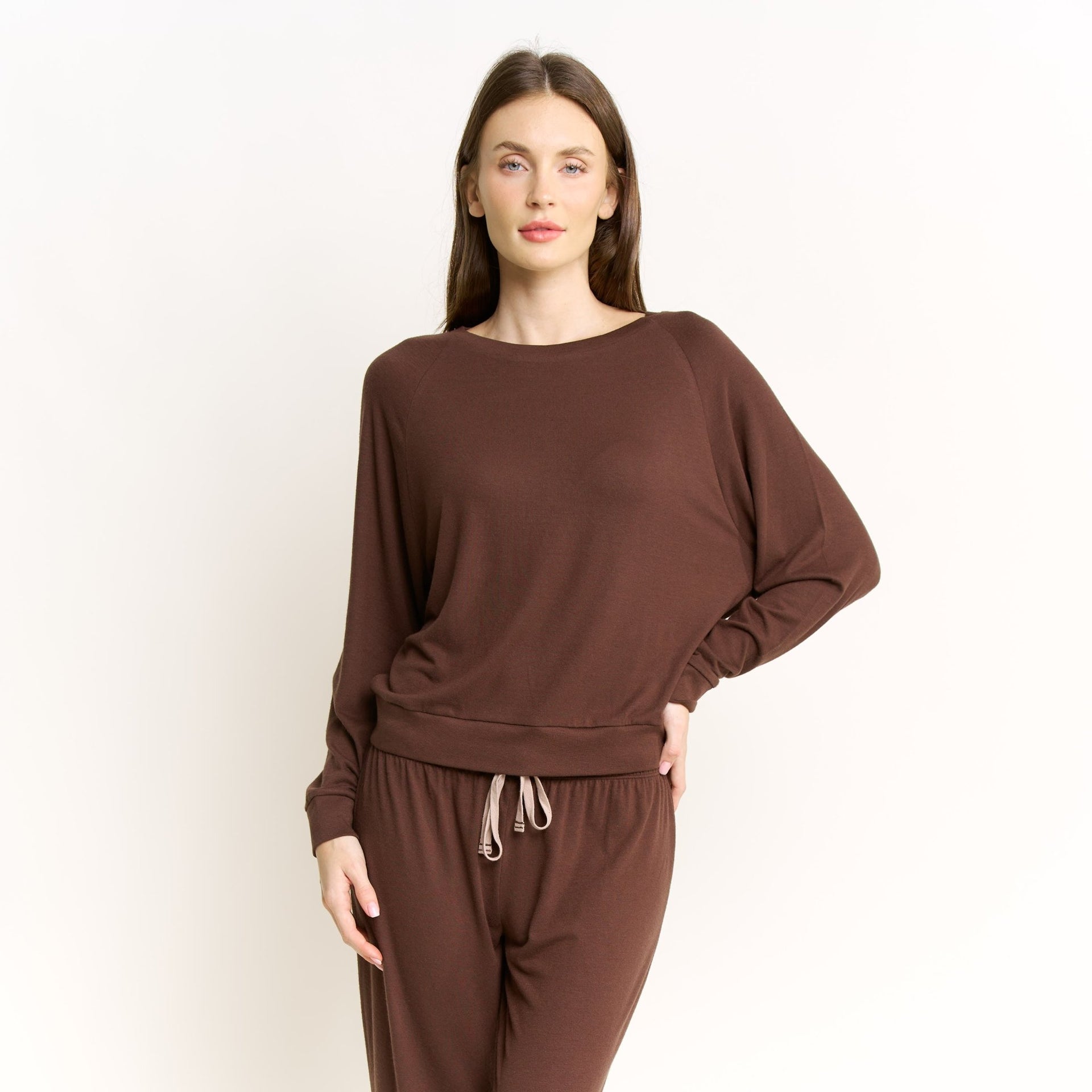 Star Seeker Long Set in Chocolate - Sleepwear & Loungewear -