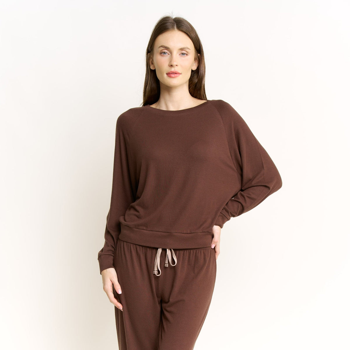 Star Seeker Long Set in Chocolate - Sleepwear & Loungewear -