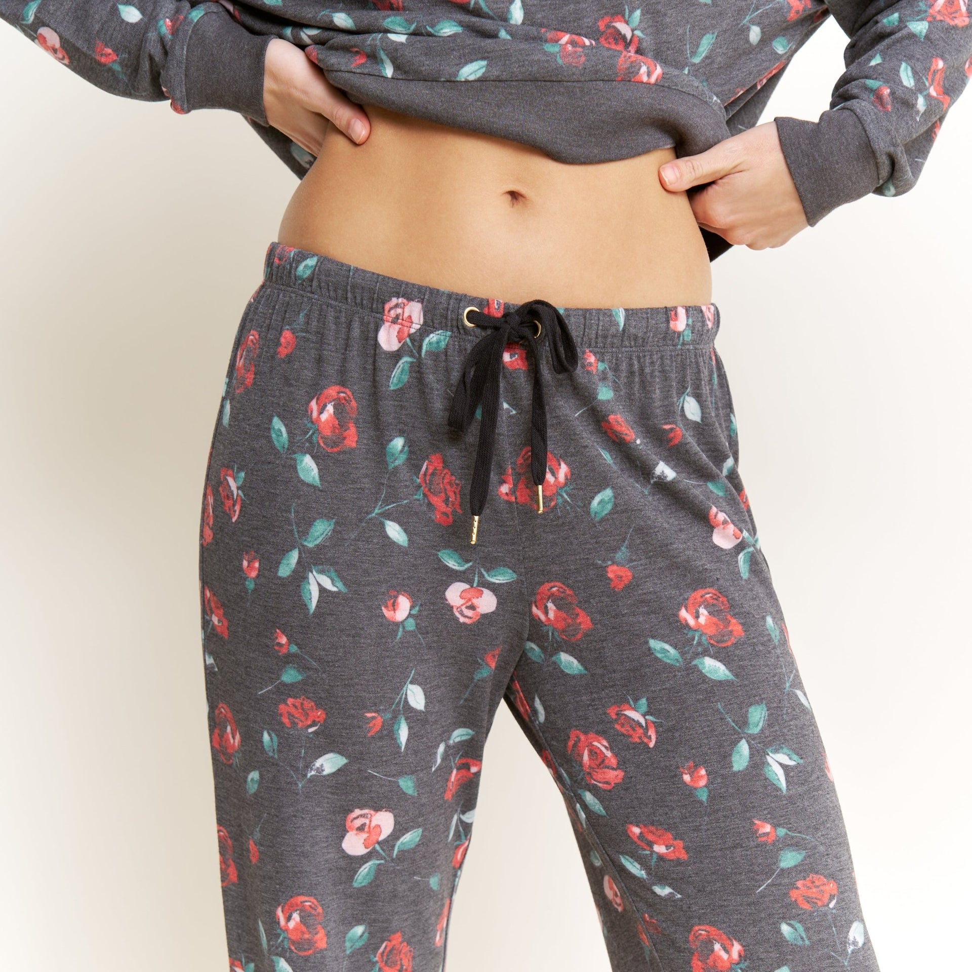 Star Seeker Long Set in Dark Roses - Sleepwear & Loungewear -