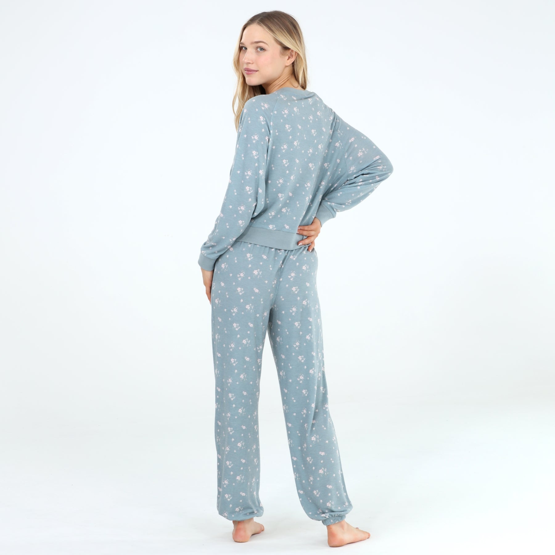 Star Seeker Long Set In Earl Grey Floral - Loungewear -