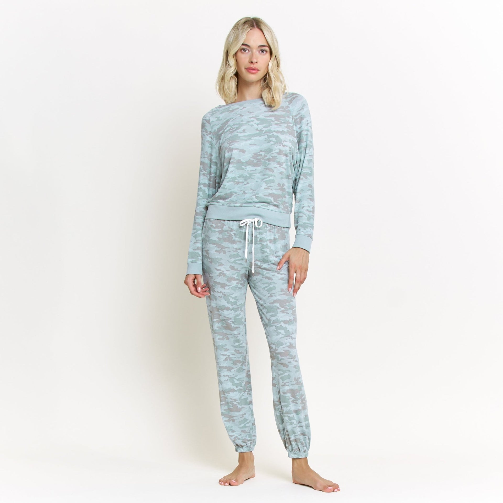 Star Seeker Long Set In Fern Camo - Loungewear - XL