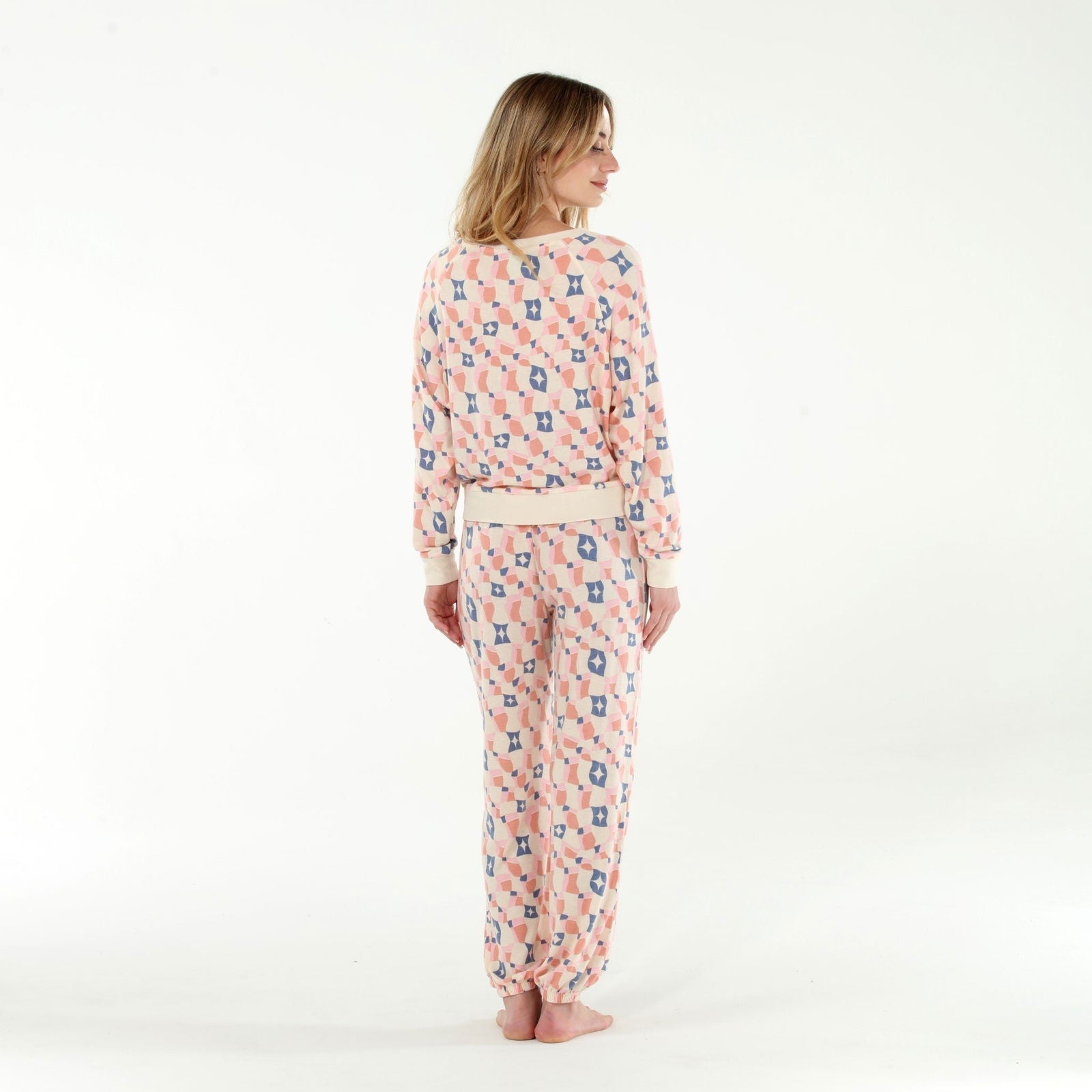 Star Seeker Long Set In Frolic Geo - Loungewear -