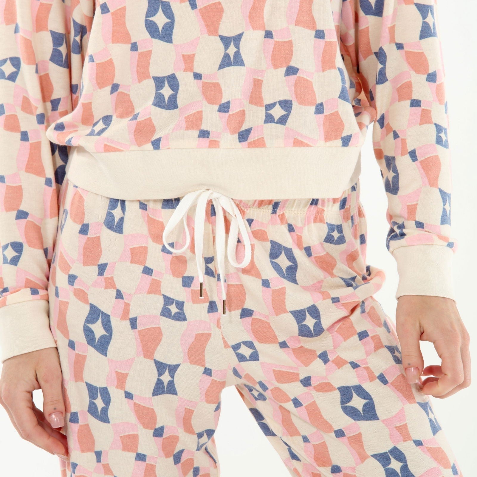 Star Seeker Long Set In Frolic Geo - Loungewear -