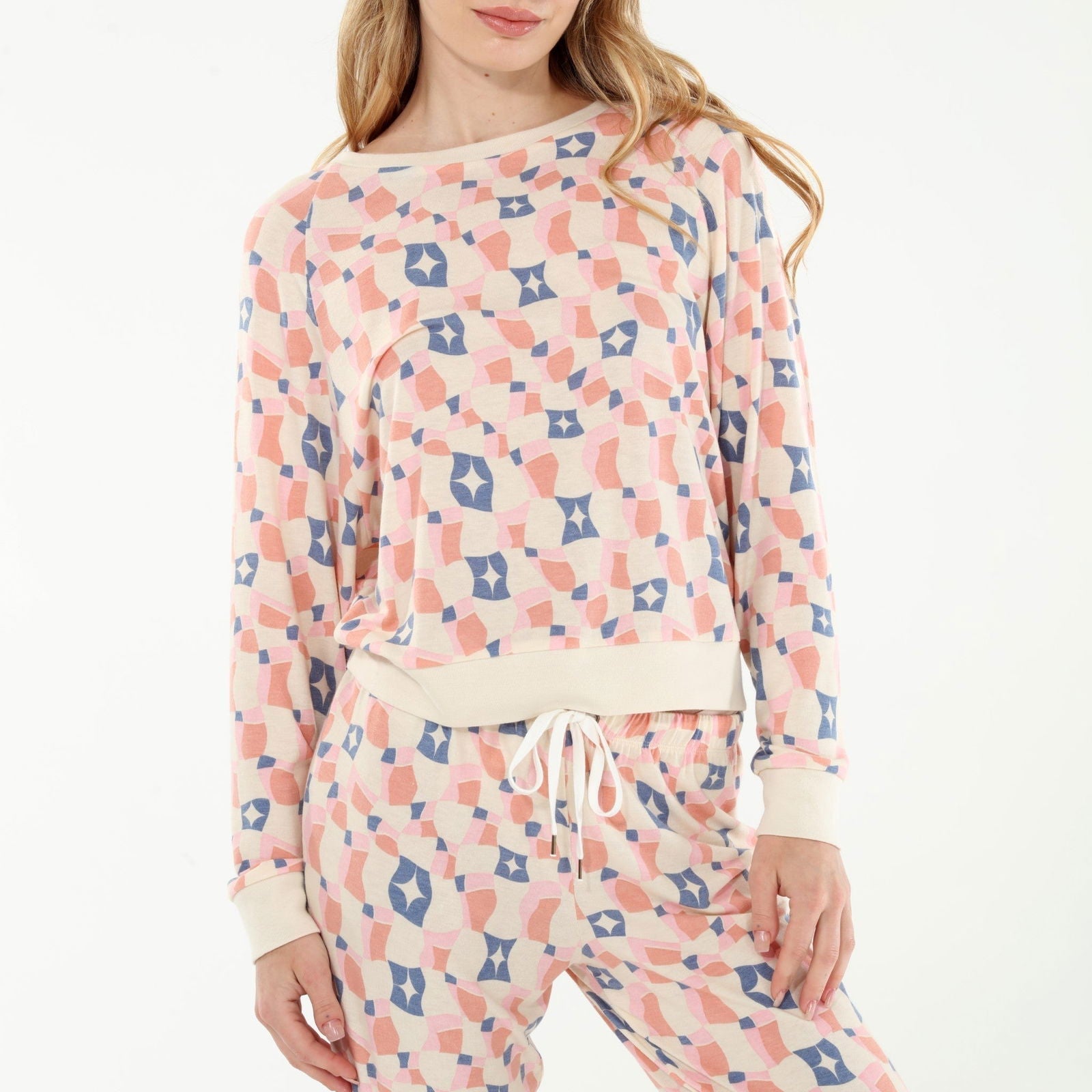 Star Seeker Long Set In Frolic Geo - Loungewear -