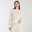 Star Seeker Long Set In Ivory Terrazzo - Loungewear -