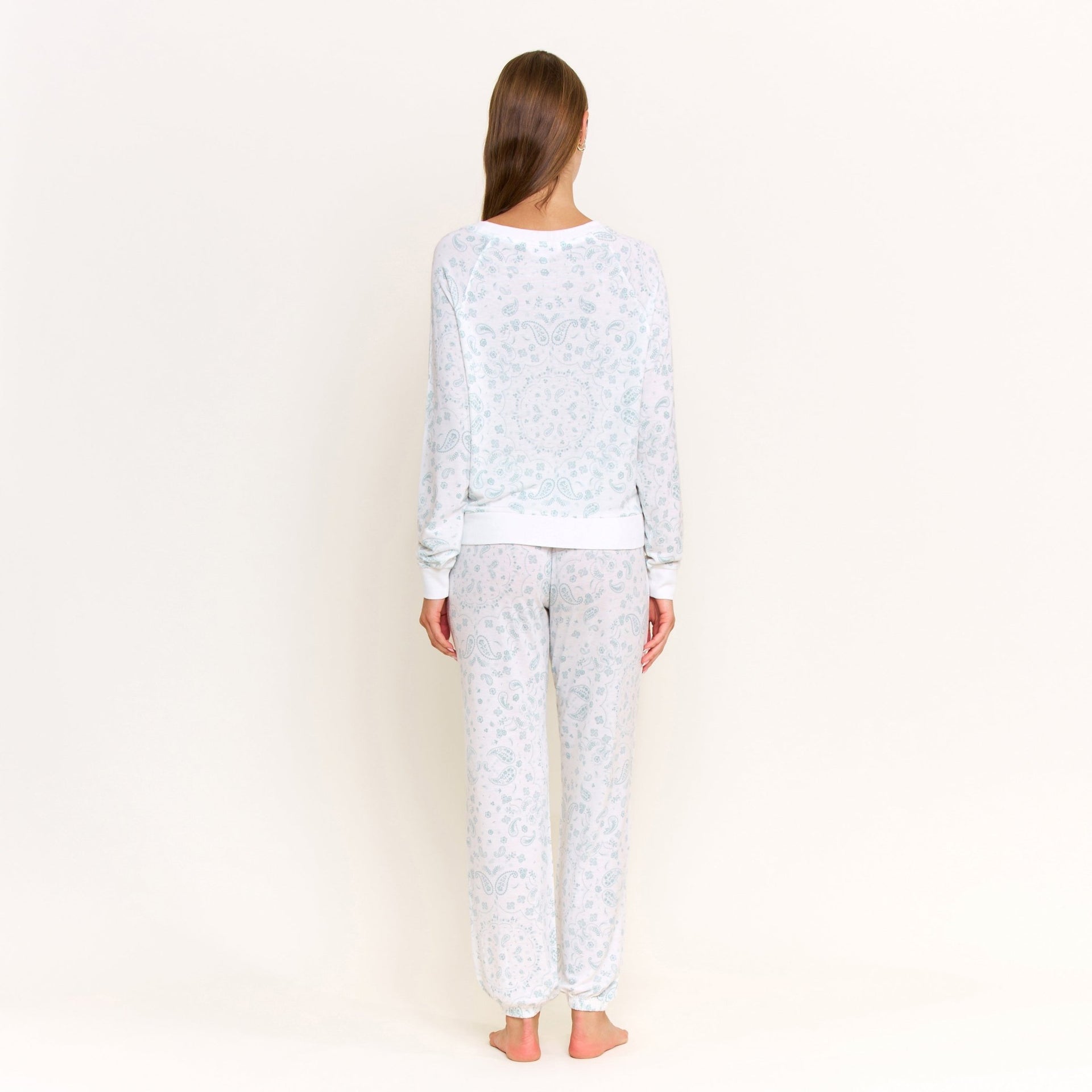 Star Seeker Long Set in Ivory Western Paisley - Sleepwear & Loungewear -