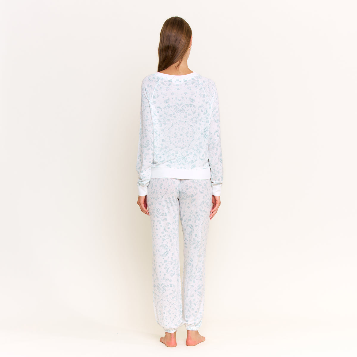 Star Seeker Long Set in Ivory Western Paisley - Sleepwear & Loungewear -