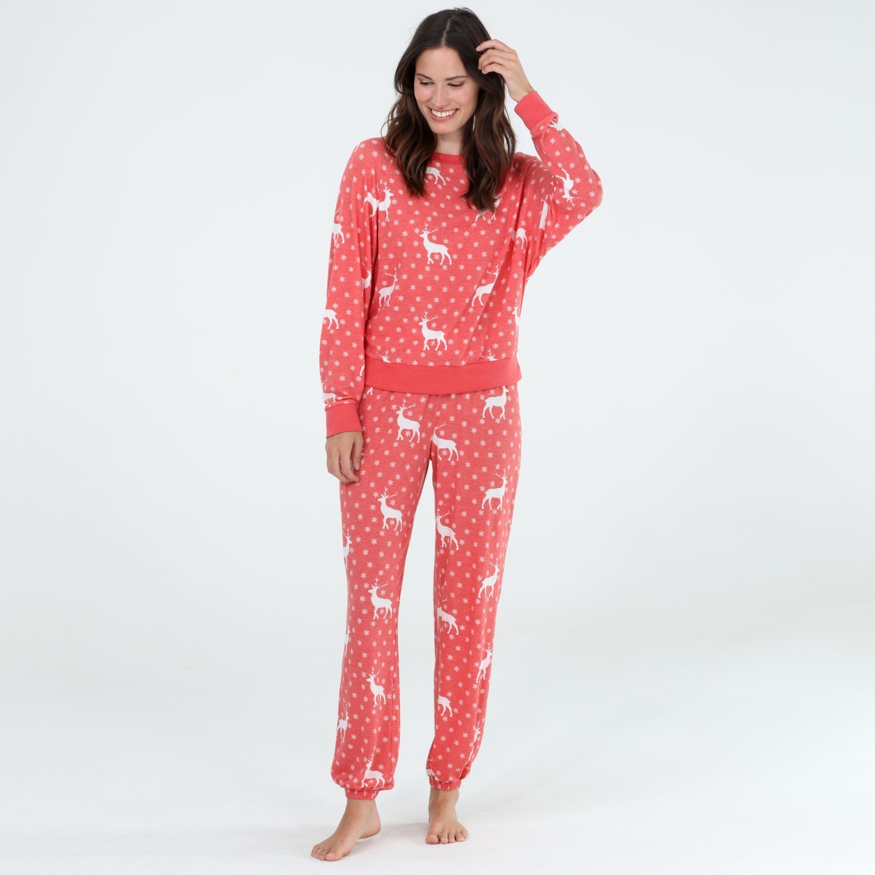 Star Seeker Long Set In Love Song Reindeer - Loungewear - X-Large