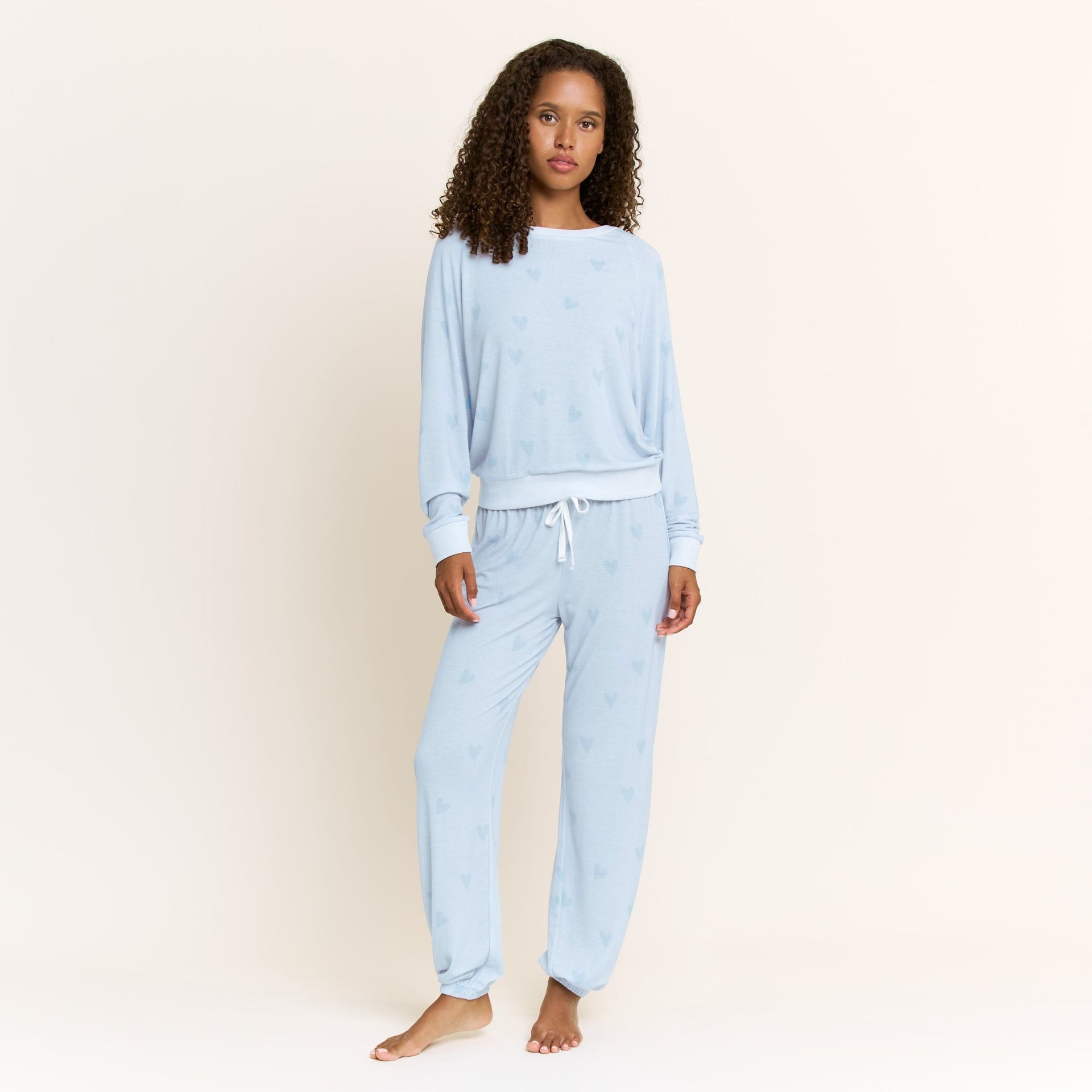 Star Seeker Long Set in Newlywed Hearts - Sleepwear & Loungewear - XL