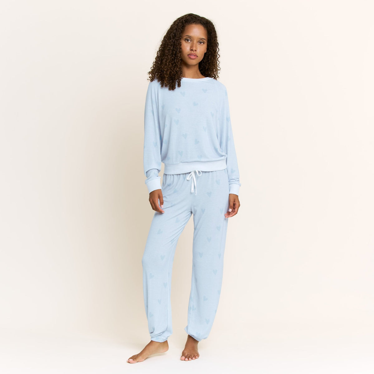 Star Seeker Long Set in Newlywed Hearts - Sleepwear & Loungewear - XL