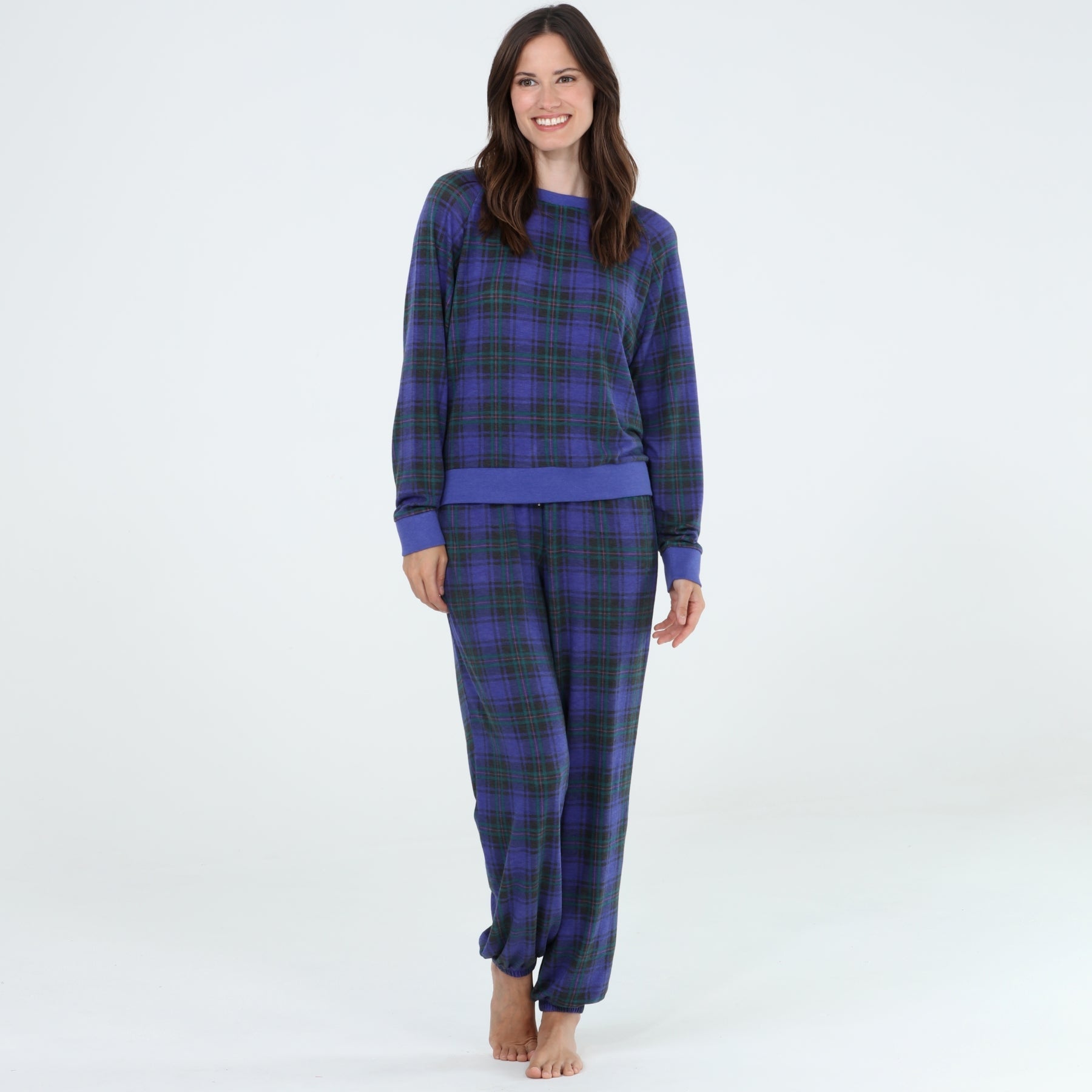 Star Seeker Long Set In Noel Plaid - Loungewear - X-Large