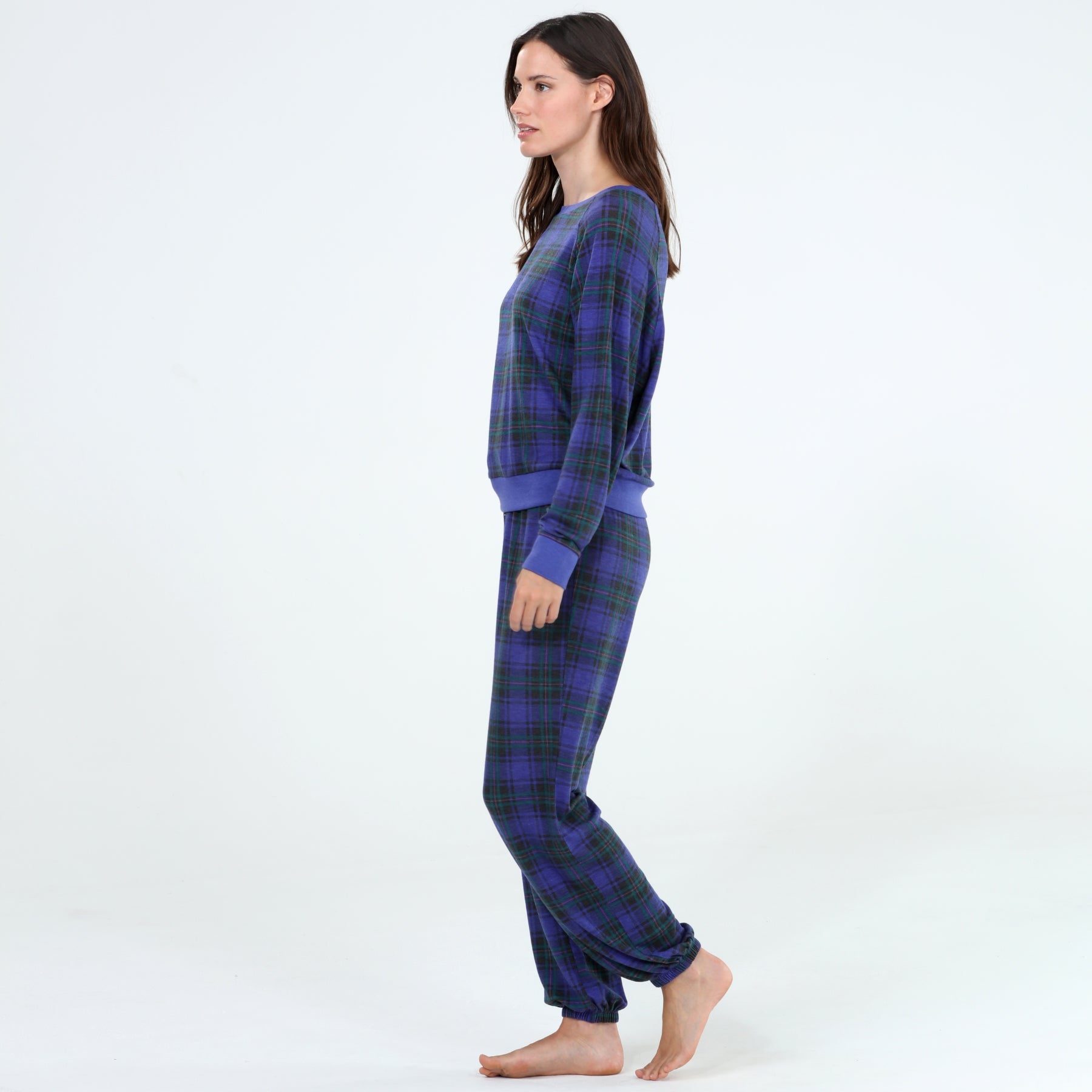 Star Seeker Long Set In Noel Plaid - Loungewear -