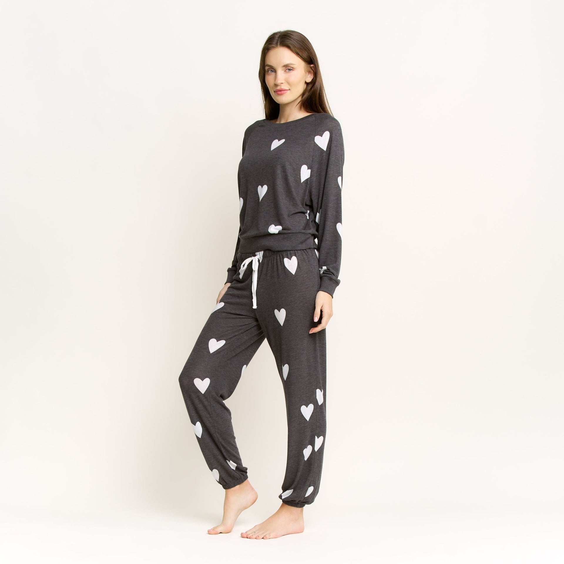 Star Seeker Long Set in Noir Hearts - -