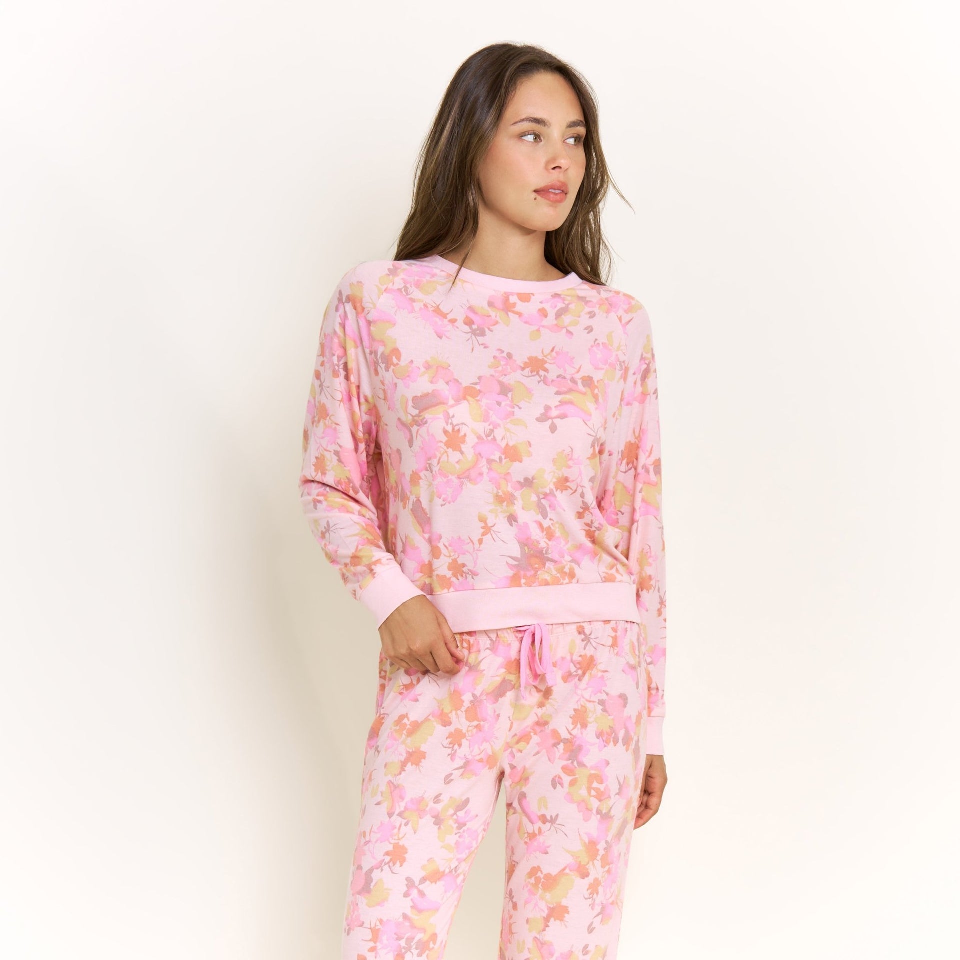 Star Seeker Long Set in Rose Quartz Floral - Honeydew - XS