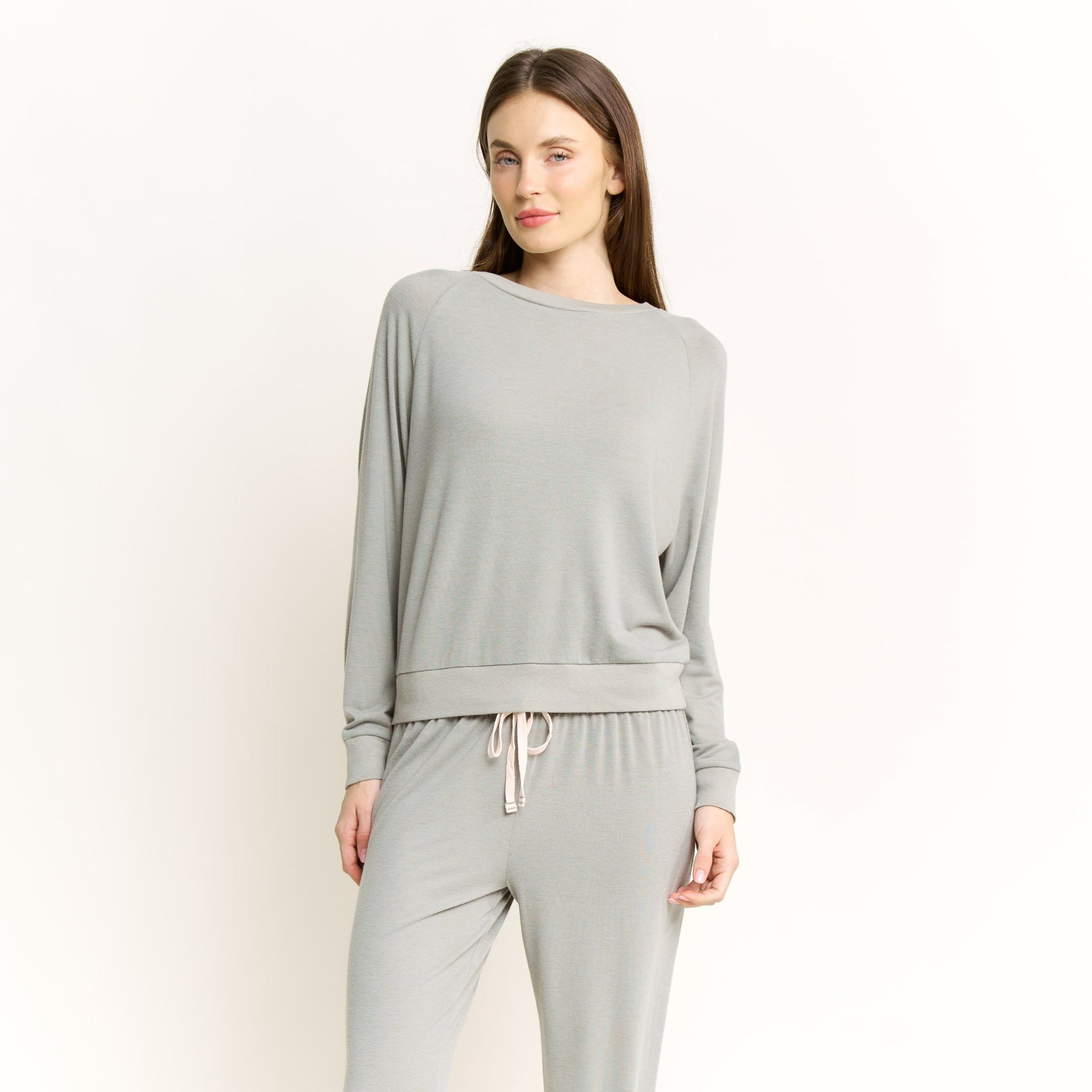 Star Seeker Long Set in Soft Olive - Sleepwear & Loungewear -