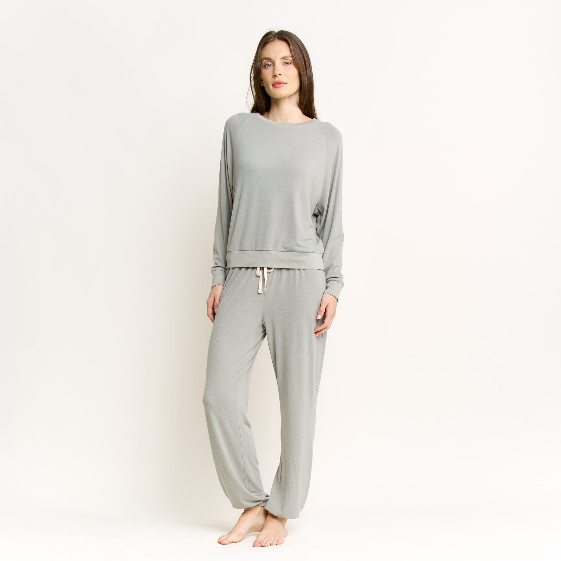 Star Seeker Long Set in Soft Olive - Sleepwear & Loungewear -