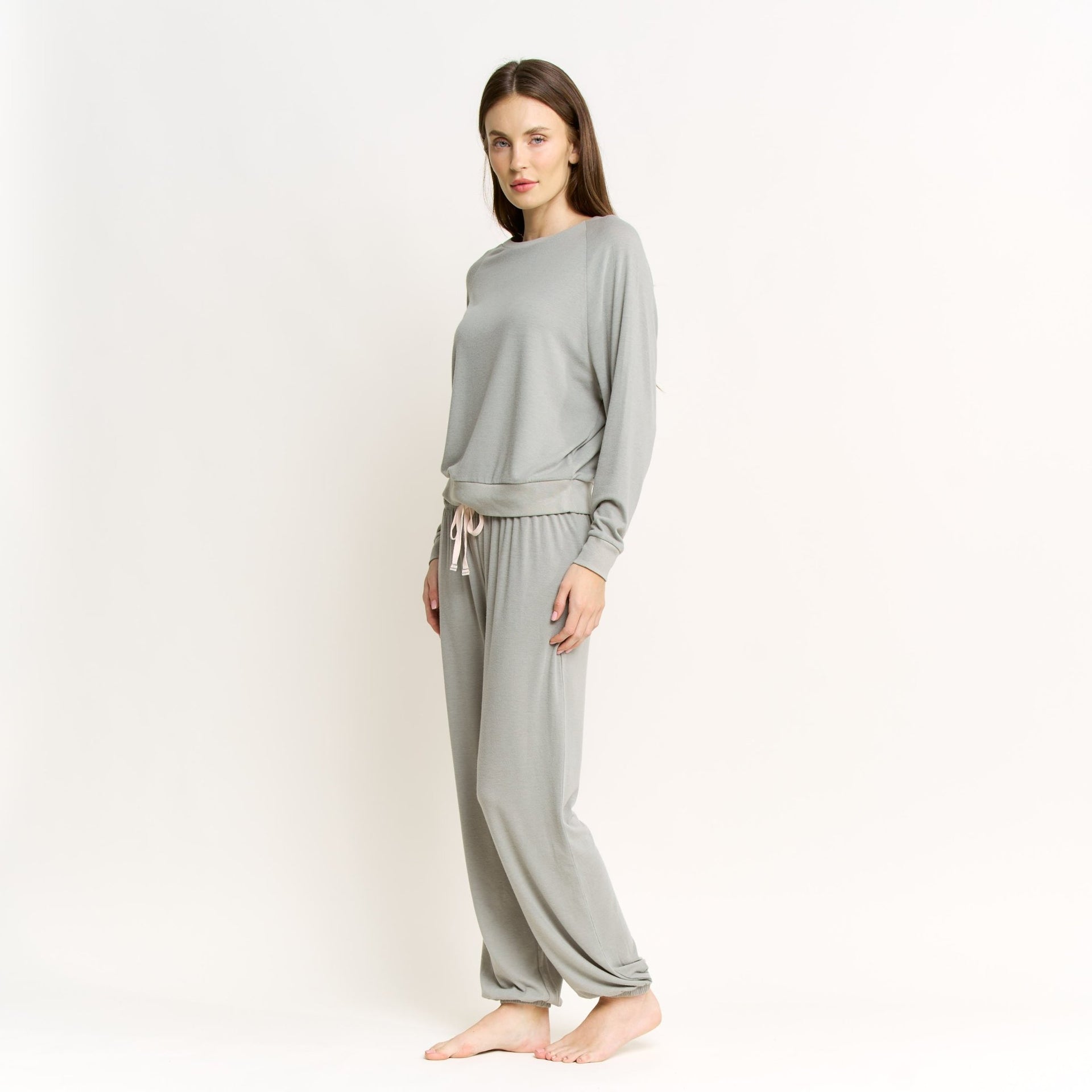 Star Seeker Long Set in Soft Olive - Sleepwear & Loungewear -
