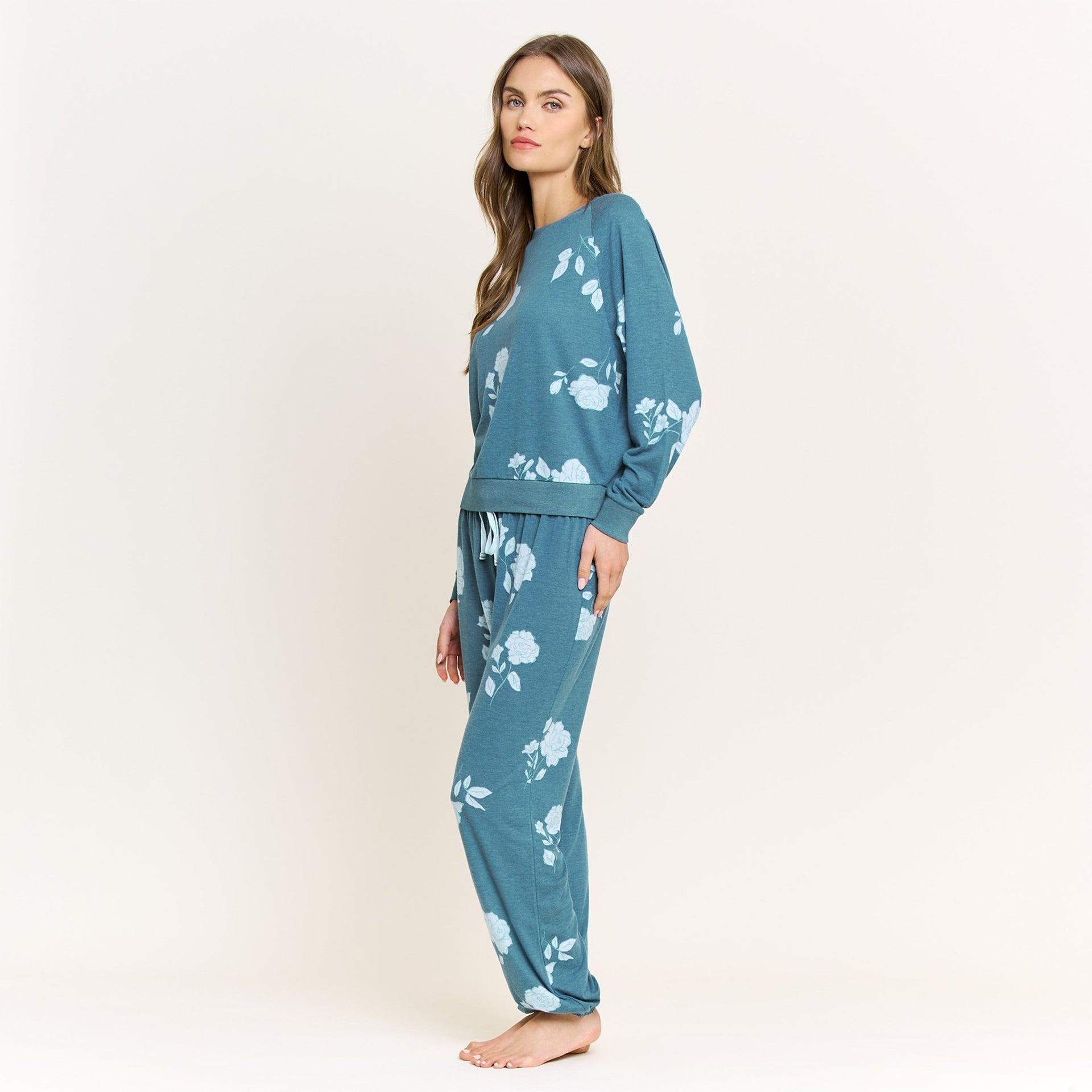 Star Seeker Long Set in Twilight Teal Rose - Sleepwear & Loungewear -
