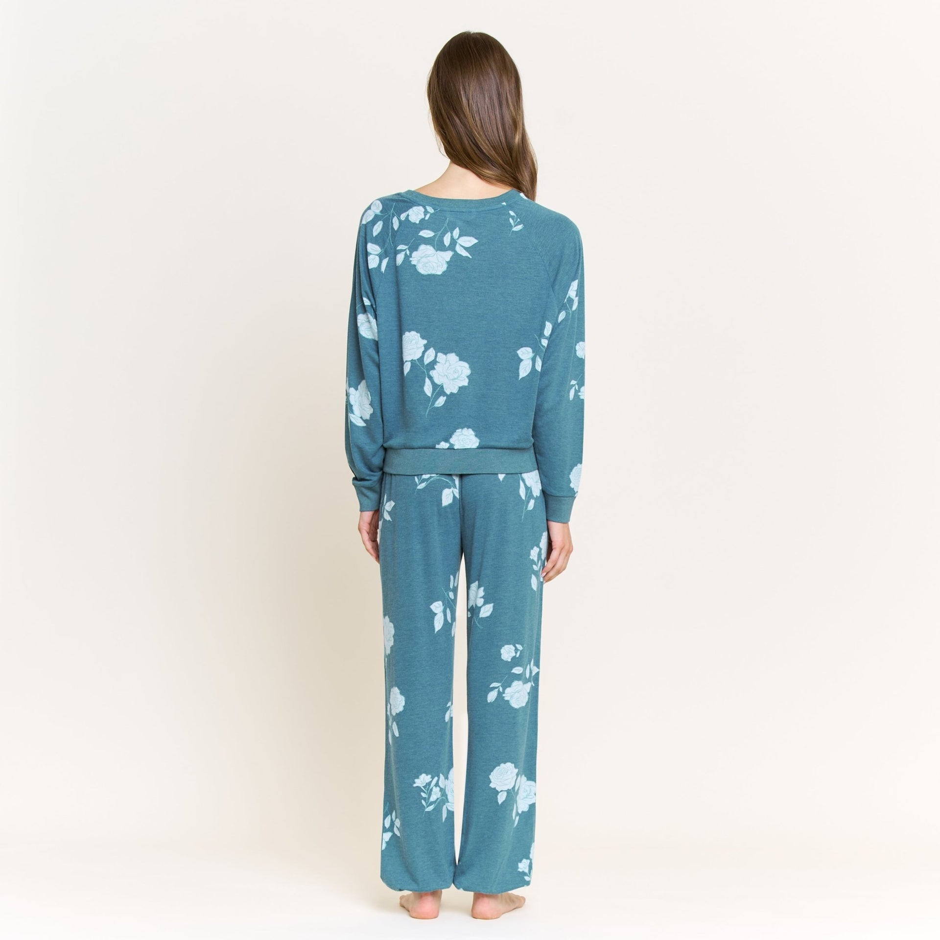 Star Seeker Long Set in Twilight Teal Rose - Sleepwear & Loungewear -