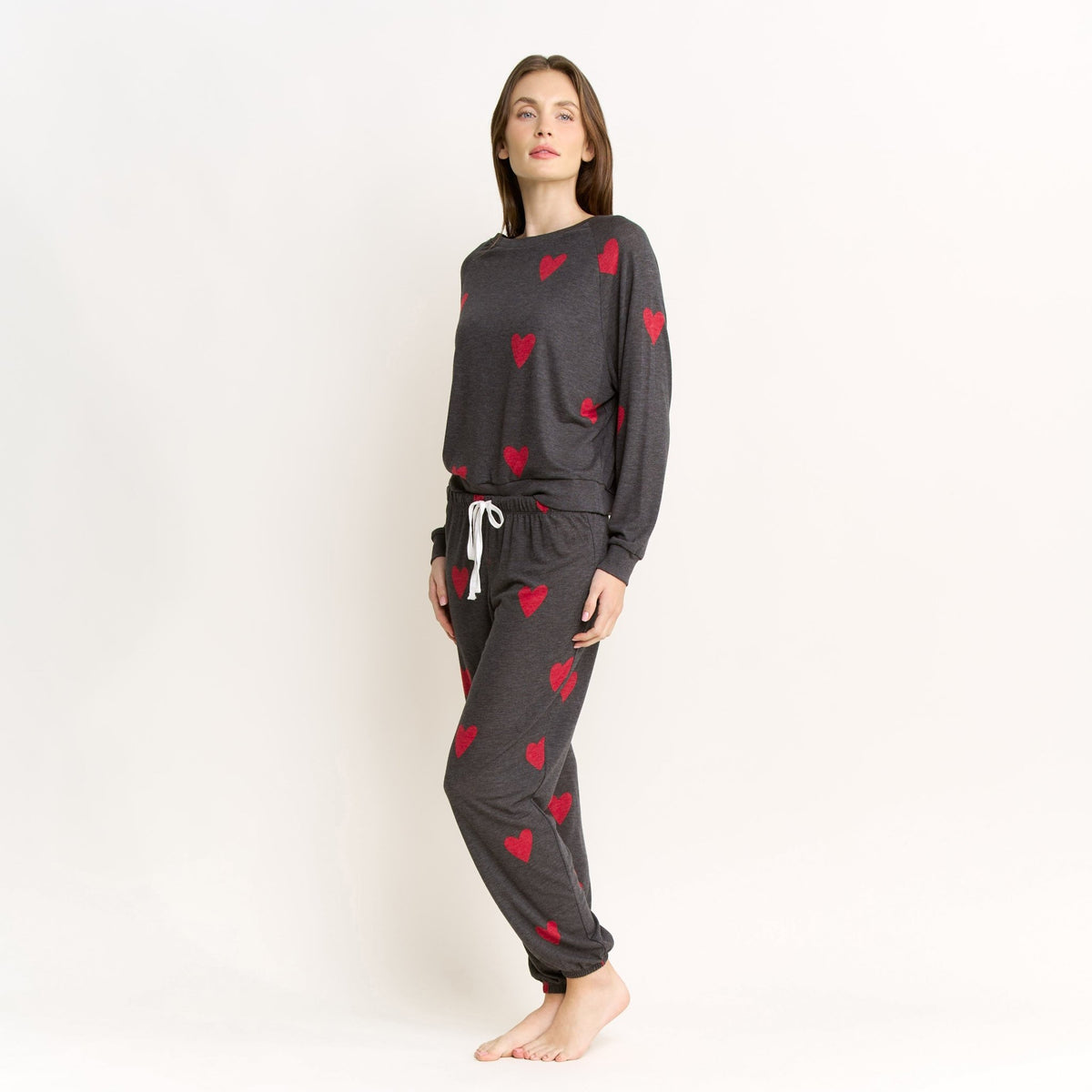 Star Seeker Long Set in Valentine Hearts - Sleepwear & Loungewear -