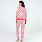 Star Seeker Long Set In White Plaid Trees - Loungewear -