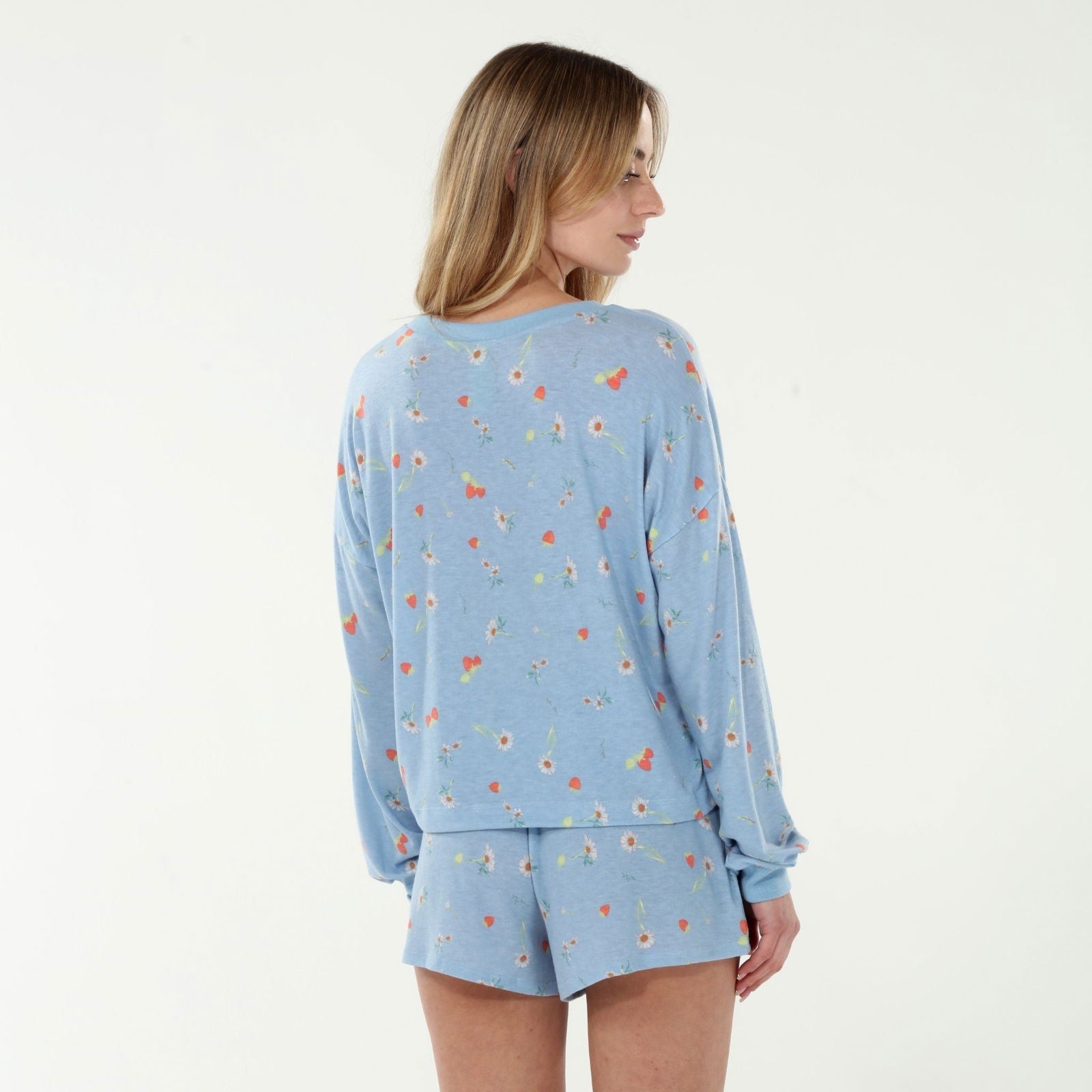 Star Seeker Long Sleeve Shortie Set In Pisces Berries - Loungewear -