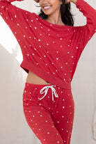 Star Seeker Lounge Set in Red Vixen Hearts - Sleepwear & Loungewear -