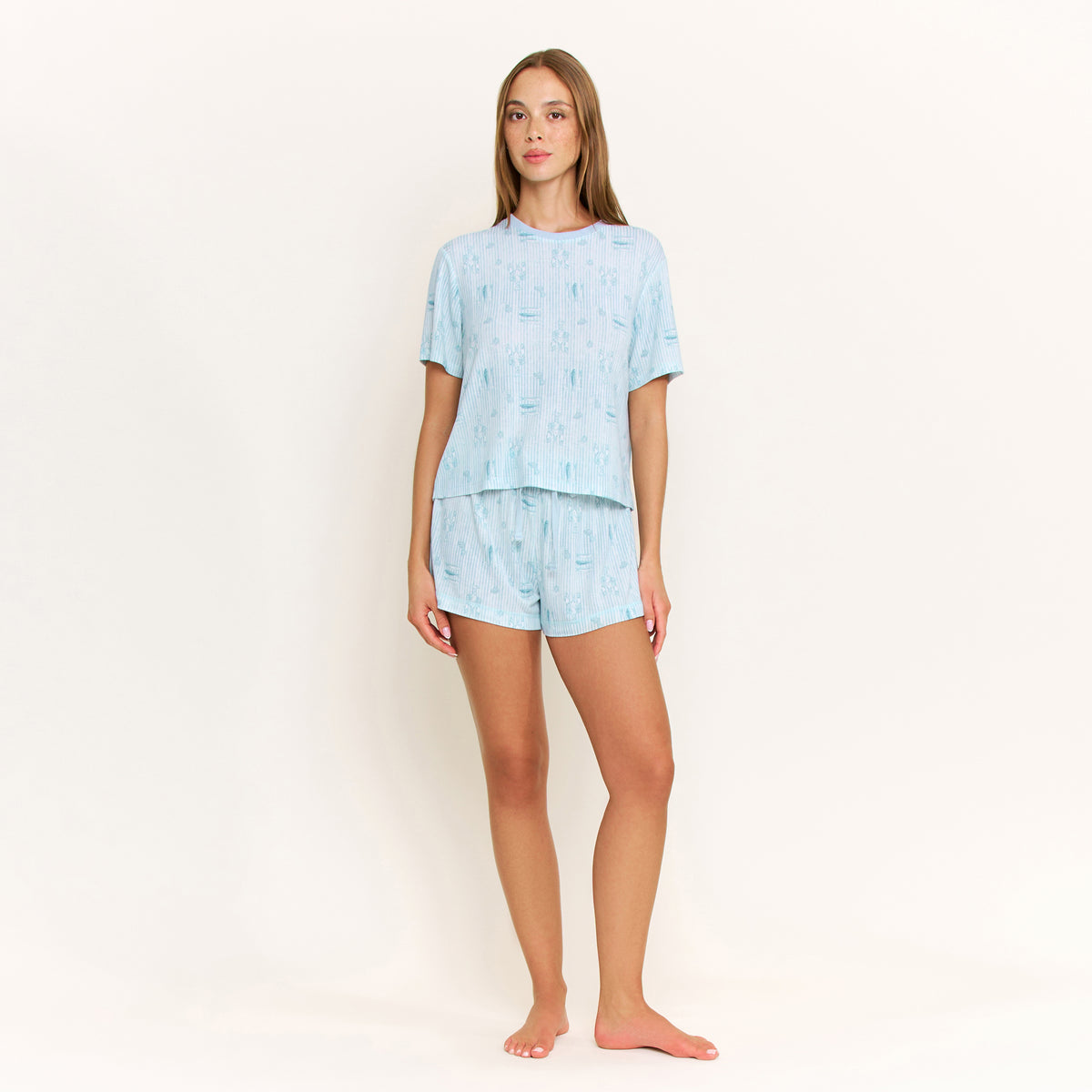 Star Seeker Tee Shortie Set in Saltwater Sonata - Sleepwear & Loungewear -