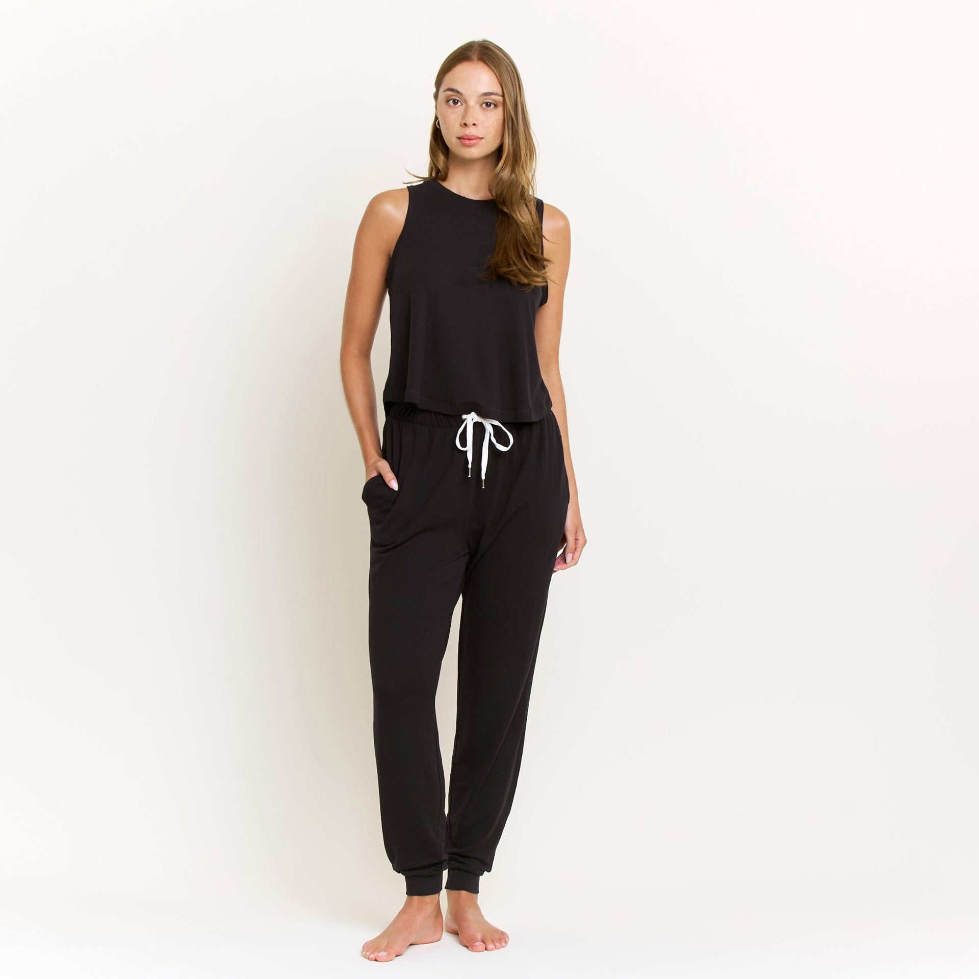 Star Seeker Tank Pant Set in Black - - XL