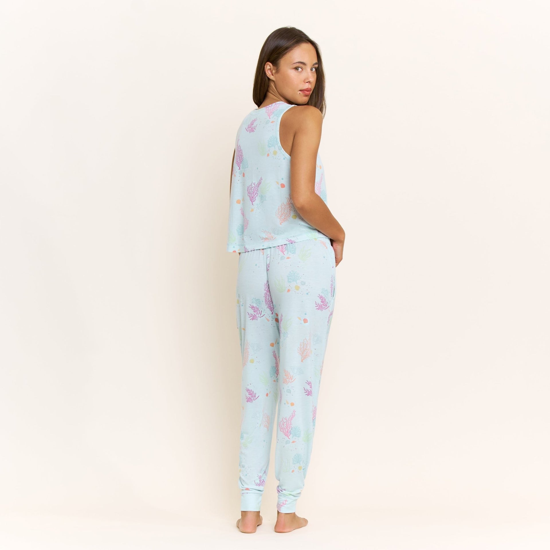Star Seeker Tank Pant Set in Drift Tides - -