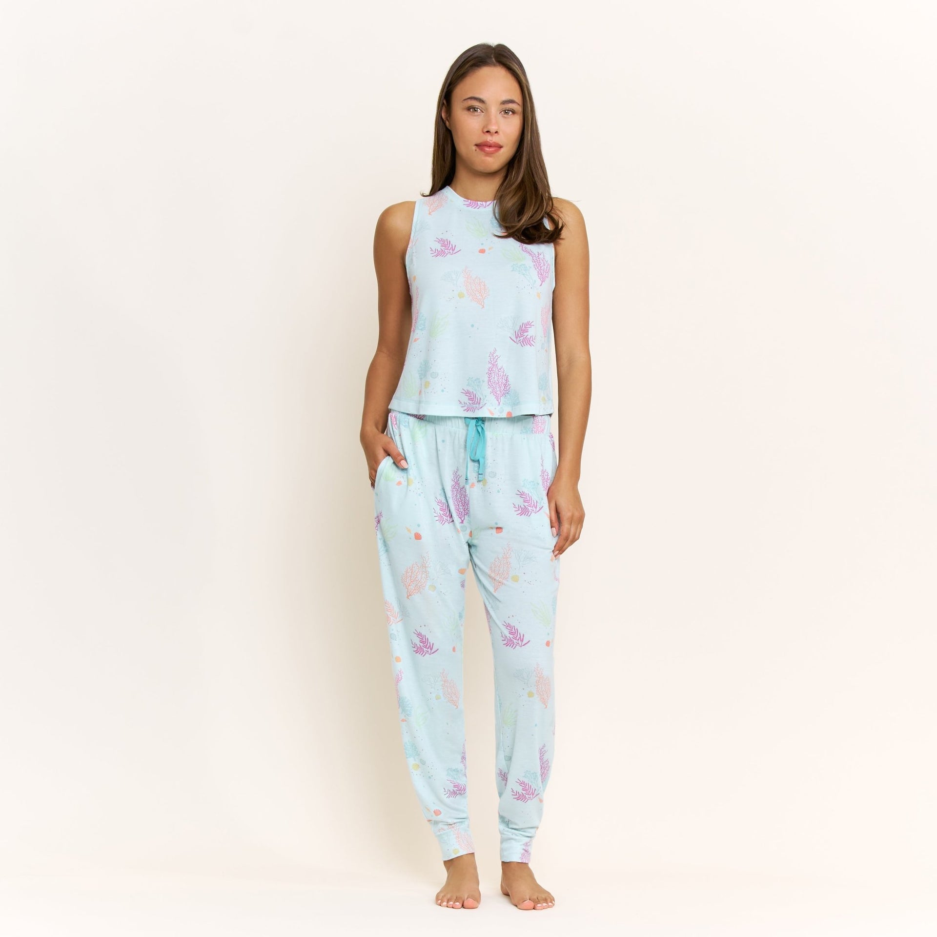 Star Seeker Tank Pant Set in Drift Tides - -