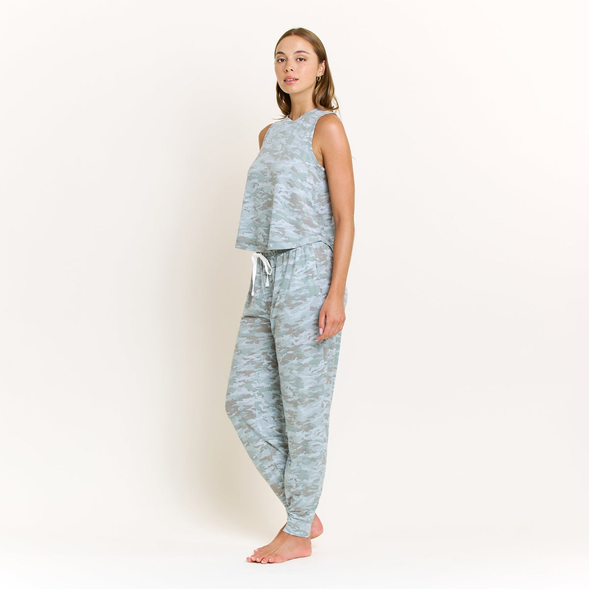 Star Seeker Tank Pant Set in Fern Camo - Sleepwear & Loungewear -