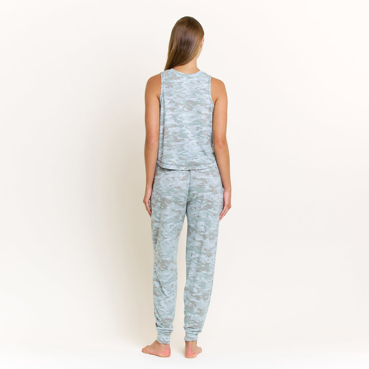 Star Seeker Tank Pant Set in Fern Camo - Sleepwear & Loungewear -