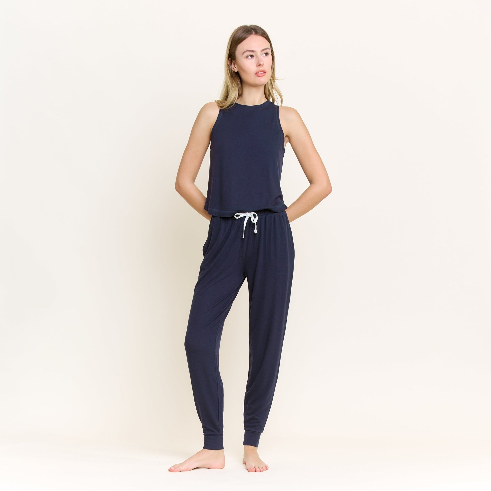 Star Seeker Tank Pant Set in Midnight - -
